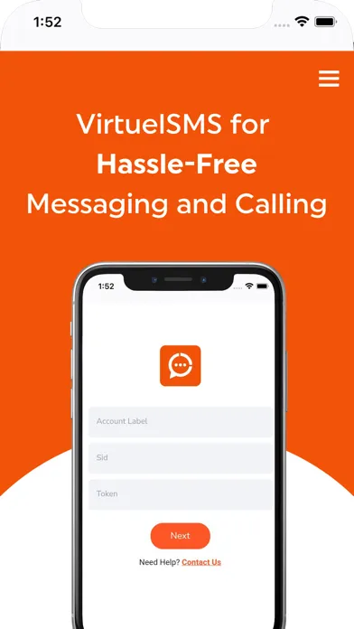 Tangkapan layar VirtuelSMS