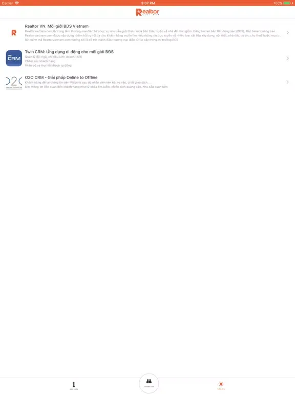Capturas de tela do RealtorVN iPad 