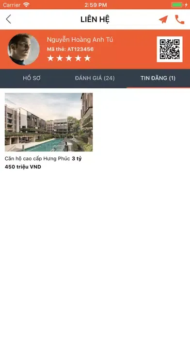 Capturas de tela do RealtorVN