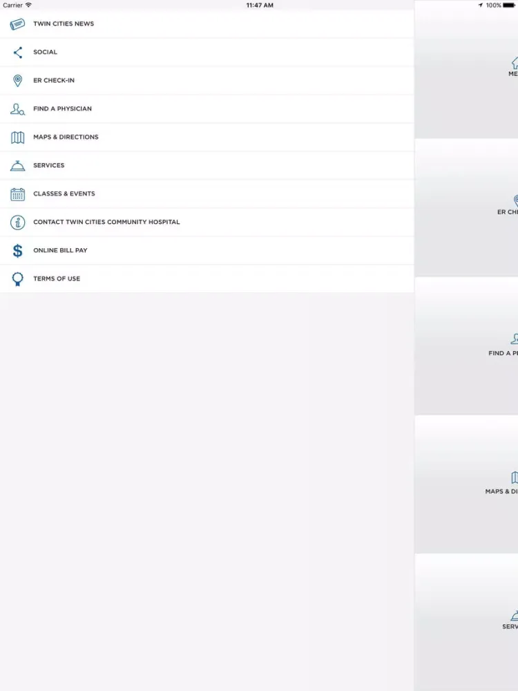Capturas de pantalla de Twin Cities Community Hospital iPad 