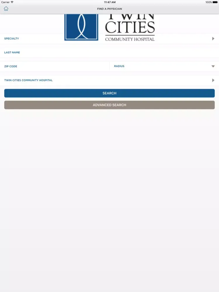 Capturas de pantalla de Twin Cities Community Hospital iPad 