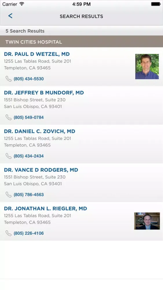 Capturas de pantalla de Twin Cities Community Hospital