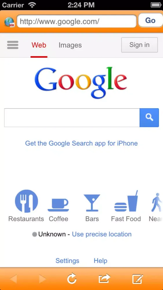 Ảnh chụp màn hình của WEB to PDF browser