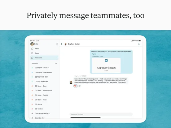 Capturas de tela do Twist: Organized Messaging iPad 