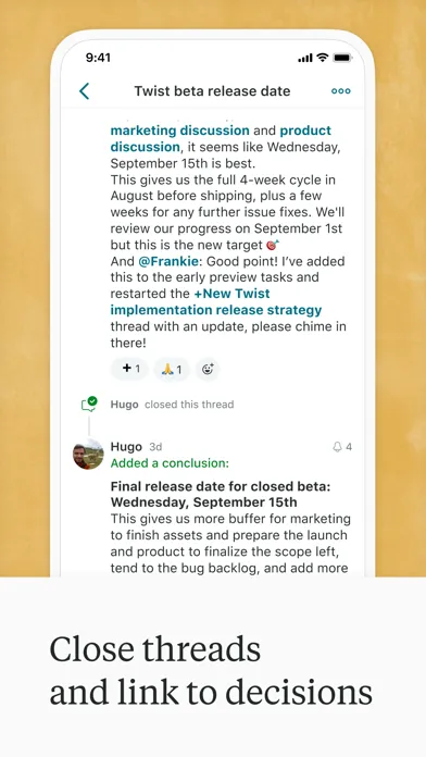 Capturas de tela do Twist: Organized Messaging