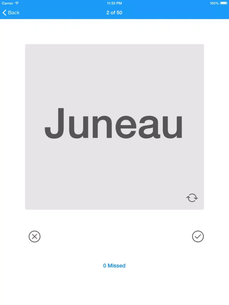 Zrzuty ekranu The States - Flash Cards iPad 