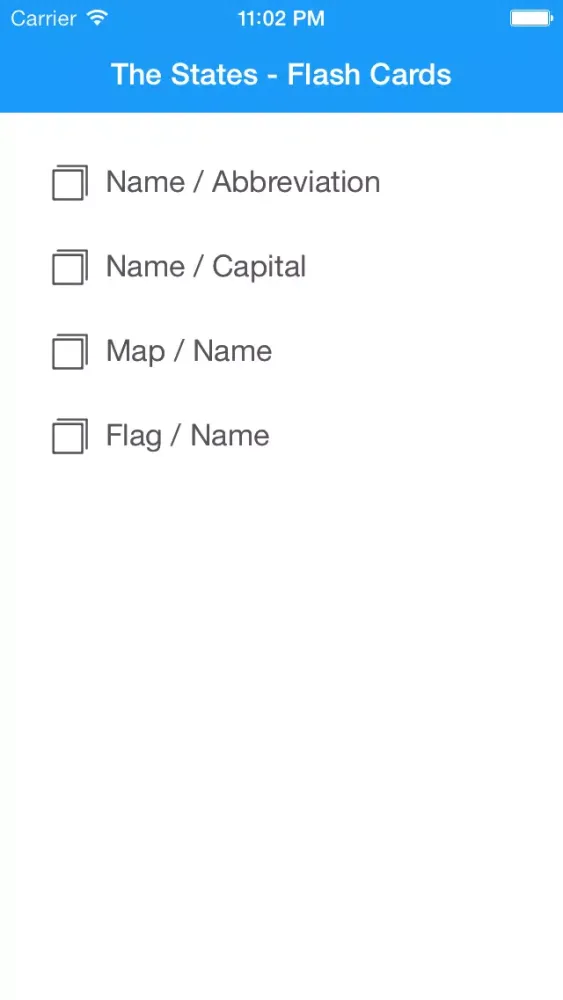 Zrzuty ekranu The States - Flash Cards