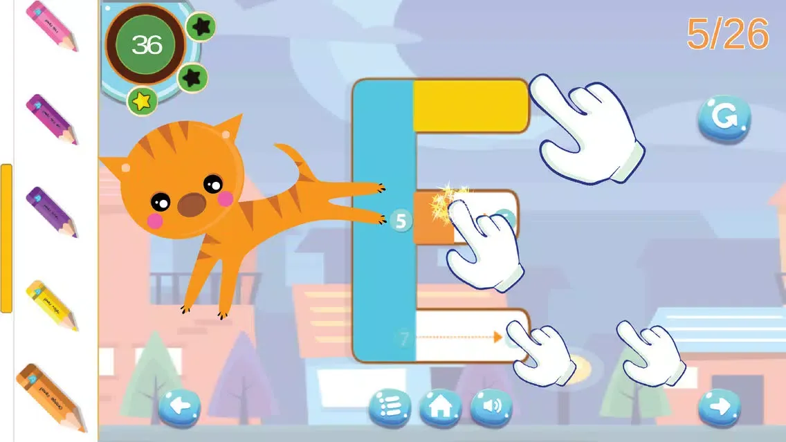Tangkapan skrin pet abc 123 tracing book : write alphabet & number