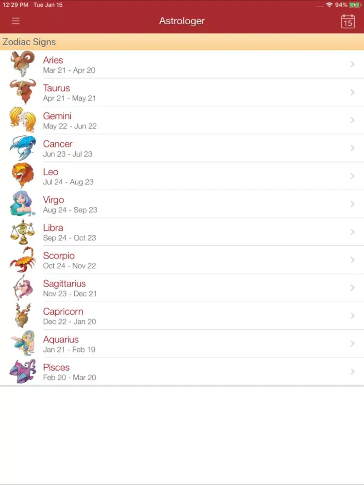 Captures d'écran de Astrologer - Zodiac Signs iPad 