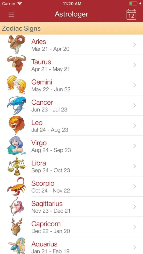 Captures d'écran de Astrologer - Zodiac Signs