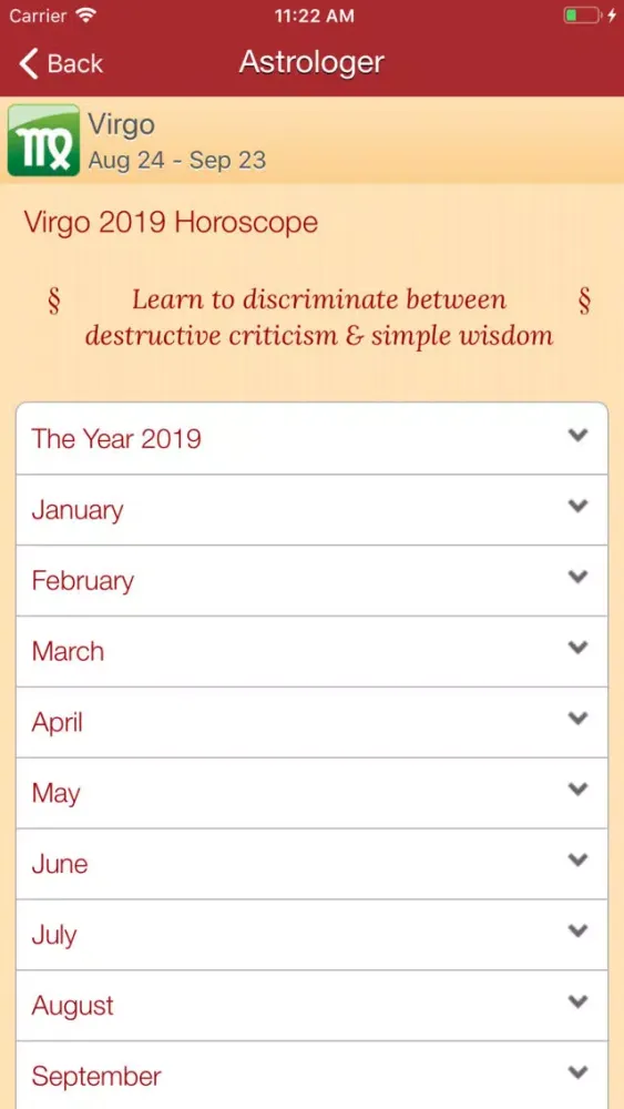 Captures d'écran de Astrologer - Zodiac Signs