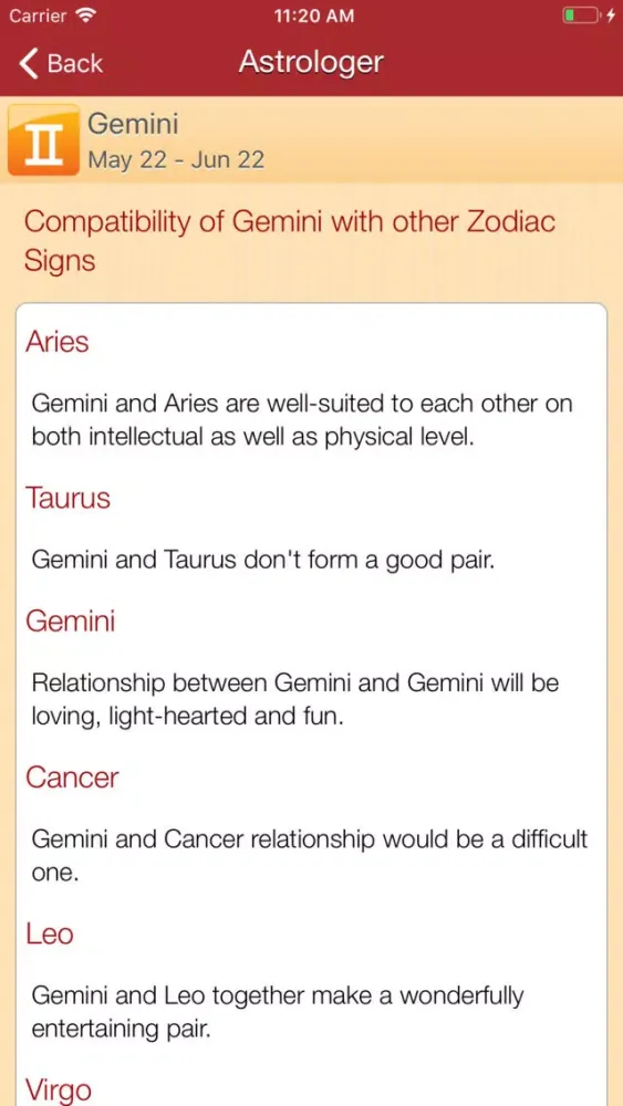 Captures d'écran de Astrologer - Zodiac Signs