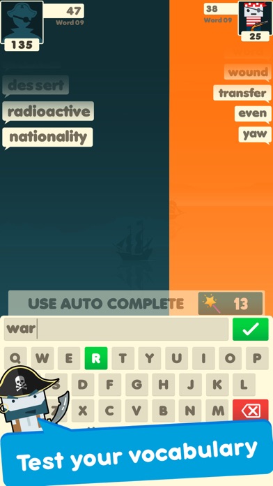 Captures d'écran de Word War - Word Battle Games