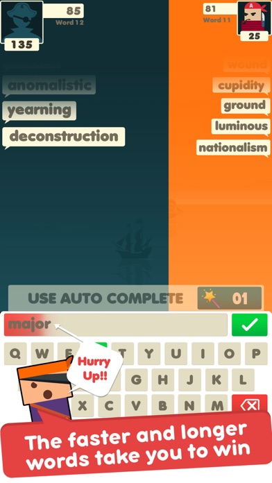 Captures d'écran de Word War - Word Battle Games