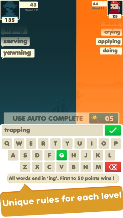 Captures d'écran de Word War - Word Battle Games