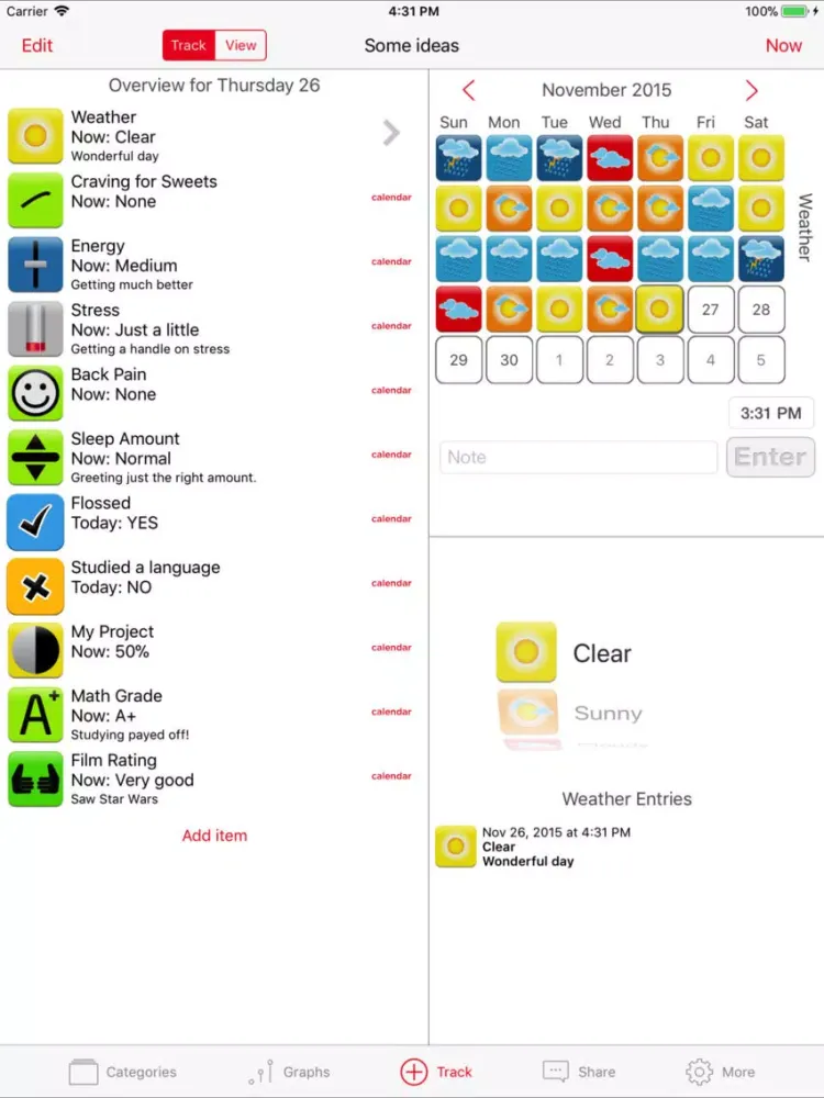Habits Pro iPad 应用截图