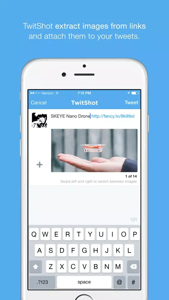 Capturas de tela do Twitshot - Tweet with an image
