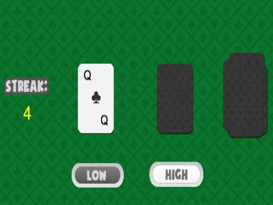 Скриншоты High Low Card iPad 