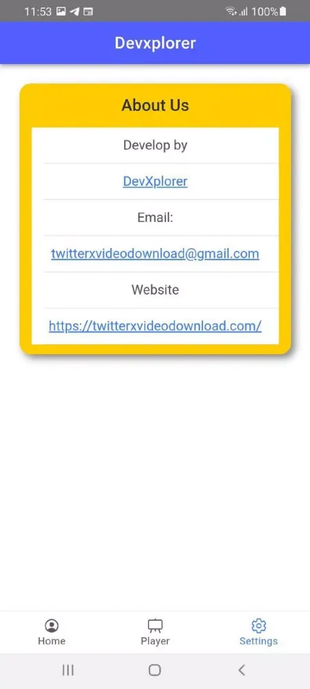 Ảnh chụp màn hình của Video Downloader Twitter X