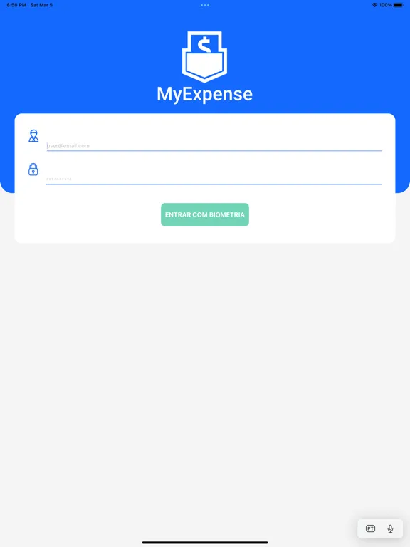ภาพหน้าจอของ My Expense iPad 