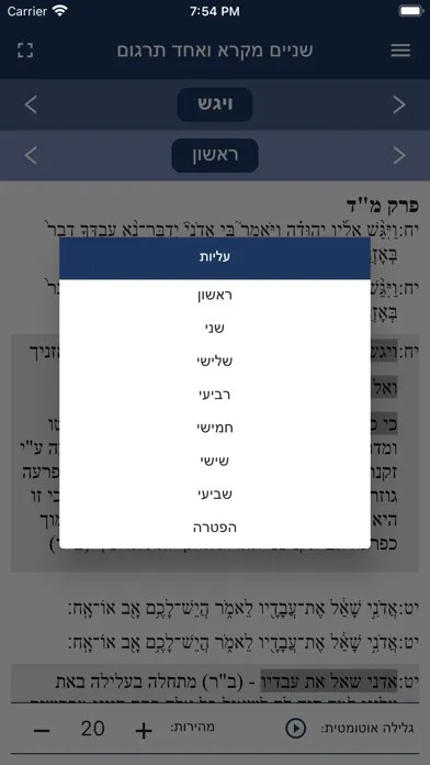 Ảnh chụp màn hình của שניים מקרא ואחד תרגום