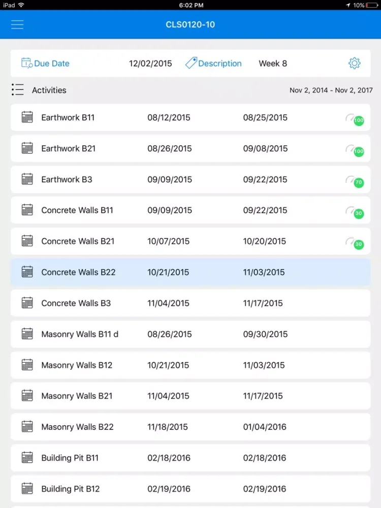 iTWO 4.0 Progress iPad  स्क्रीनशॉट