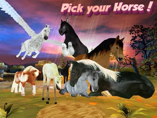 Tangkapan layar Horse Quest Online 3D Simulator - My Multiplayer Pony Adventure iPad 