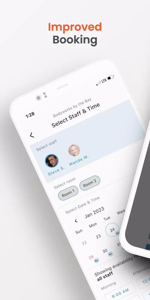 ภาพหน้าจอของ MassageBook Manager