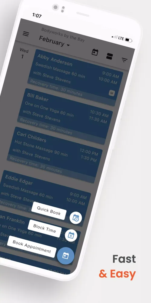 ภาพหน้าจอของ MassageBook Manager