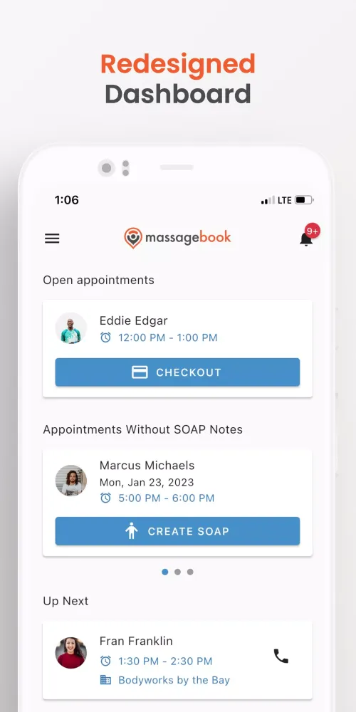 ภาพหน้าจอของ MassageBook Manager