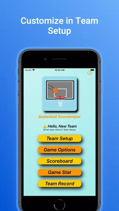 Screenshot di Team Basketball Scorekeeper