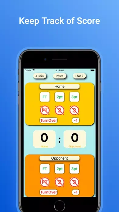 Screenshot di Team Basketball Scorekeeper