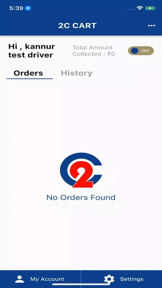 2C CART DELIVERY APPLICATION سکرین شاٹس