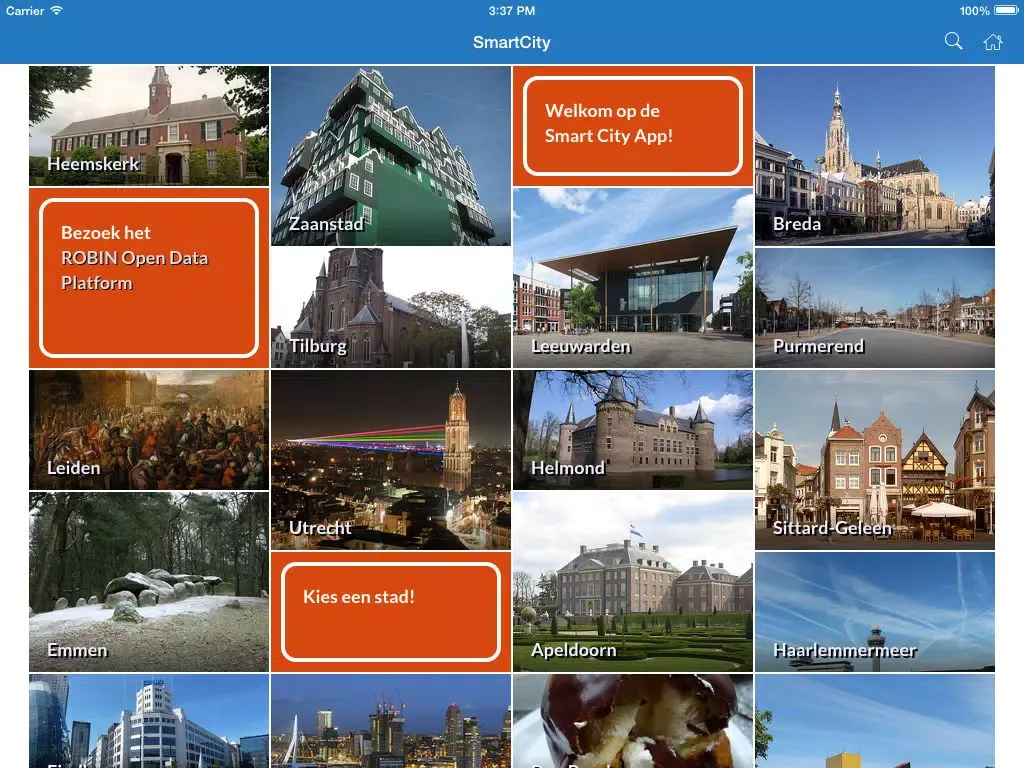ภาพหน้าจอของ SmartCity iPad 