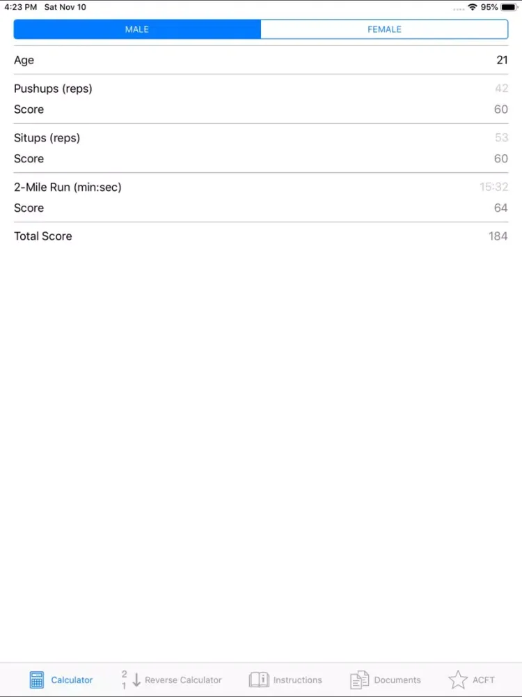Ảnh chụp màn hình của APFT Calculator and Resources iPad 
