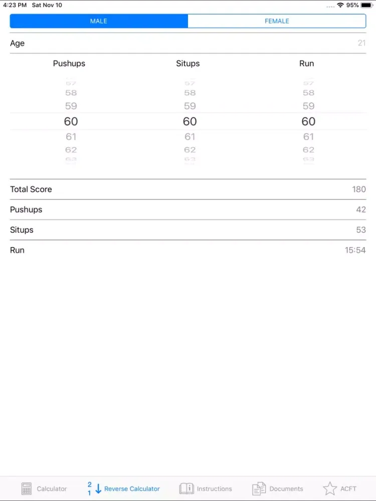 Ảnh chụp màn hình của APFT Calculator and Resources iPad 