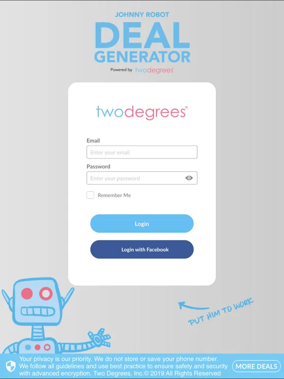 Two Degrees for Stores iPad  スクリーンショット