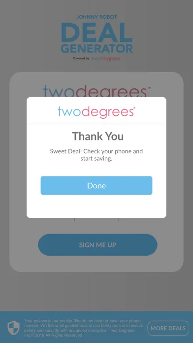 Two Degrees for Stores スクリーンショット