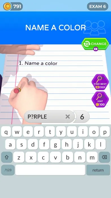 Tangkapan skrin Class Trivia