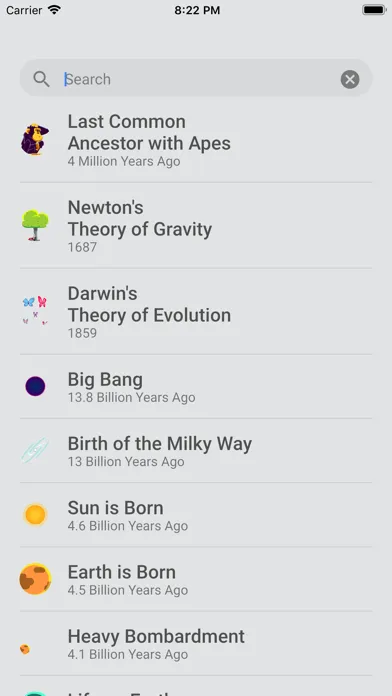 Capturas de tela do The History of Everything