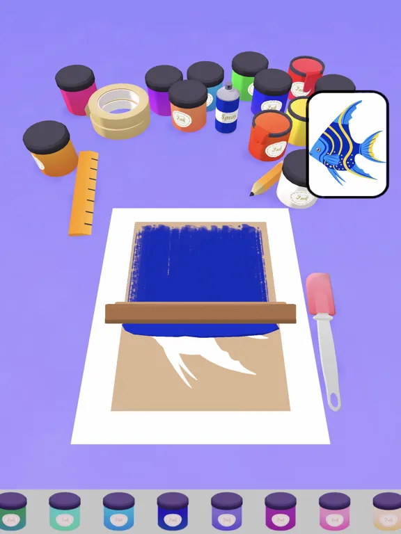 Capturas de tela do Silk Screen Coloring iPad 