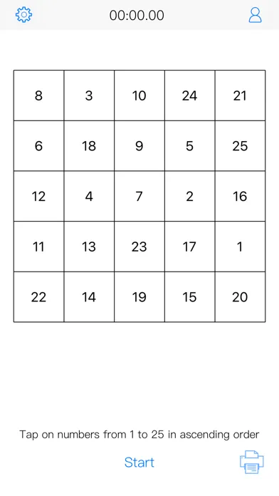Ảnh chụp màn hình của Schulte table - fast reading.