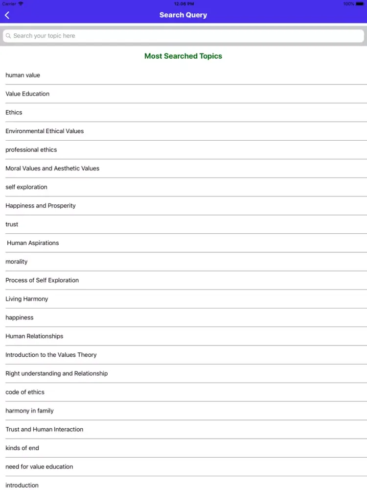 ภาพหน้าจอของ Human Value Ethics iPad 