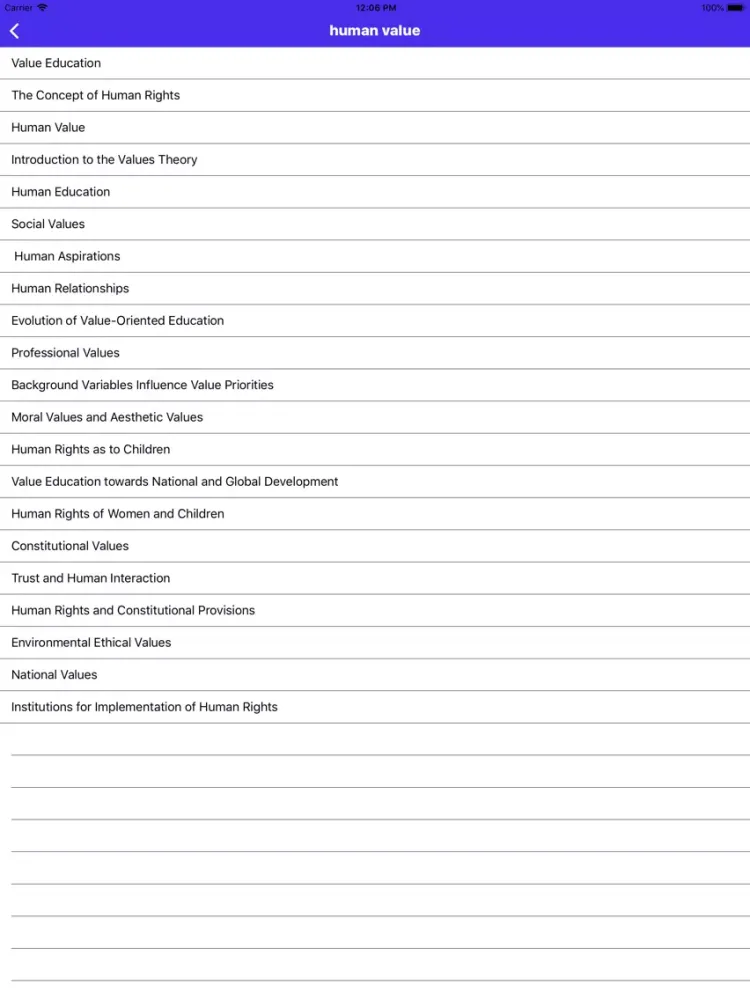 ภาพหน้าจอของ Human Value Ethics iPad 