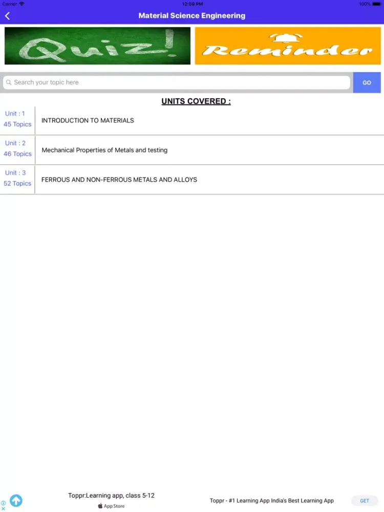 Material Science Engineering iPad  Screenshots