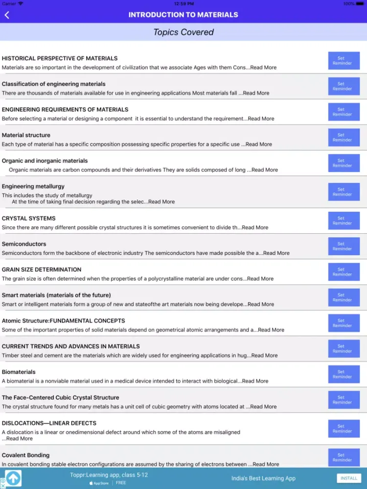 Material Science Engineering iPad  Screenshots