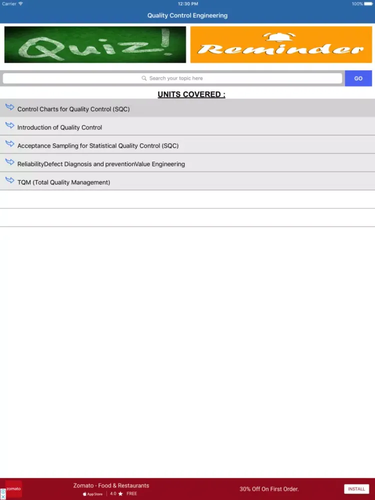 Quality Control Engineering iPad  স্ক্রিনশট