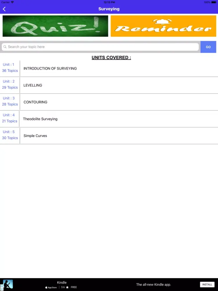 Screenshot di Surveying iPad 