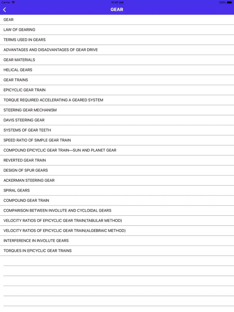 Tangkapan skrin Theory Of machines iPad 