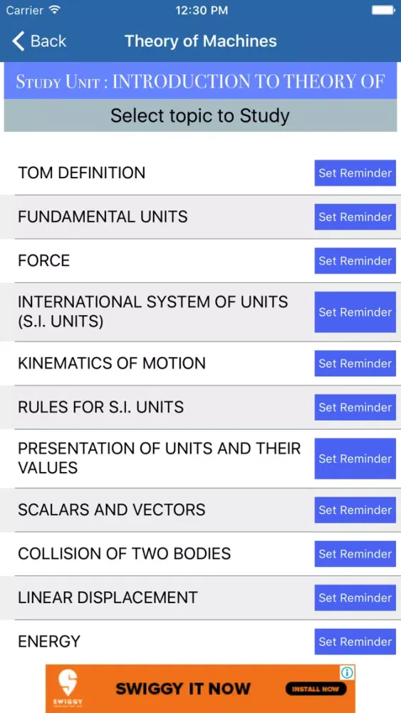 Tangkapan skrin Theory Of machines